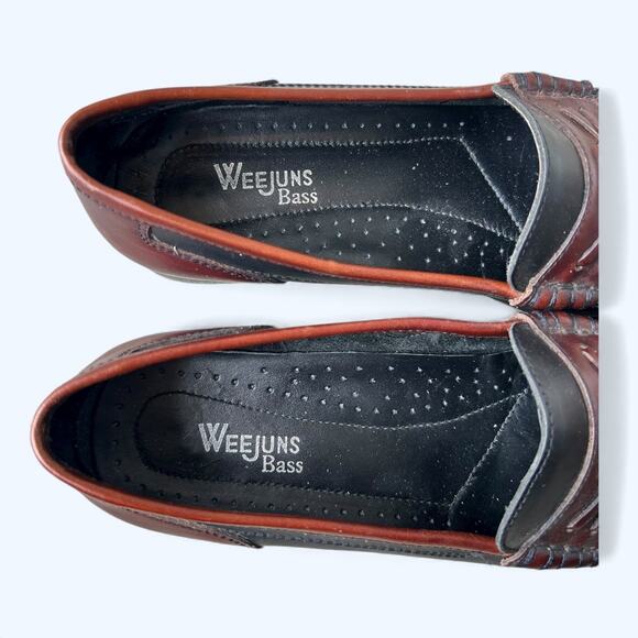 G.H. Bass Weejuns Setta Tassel Loafers Causal Moc Toe Men's Sz 8 M Black Brown - Picture 4 of 9